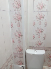 Ремонт туалета 1,5м*0,8м панелями 